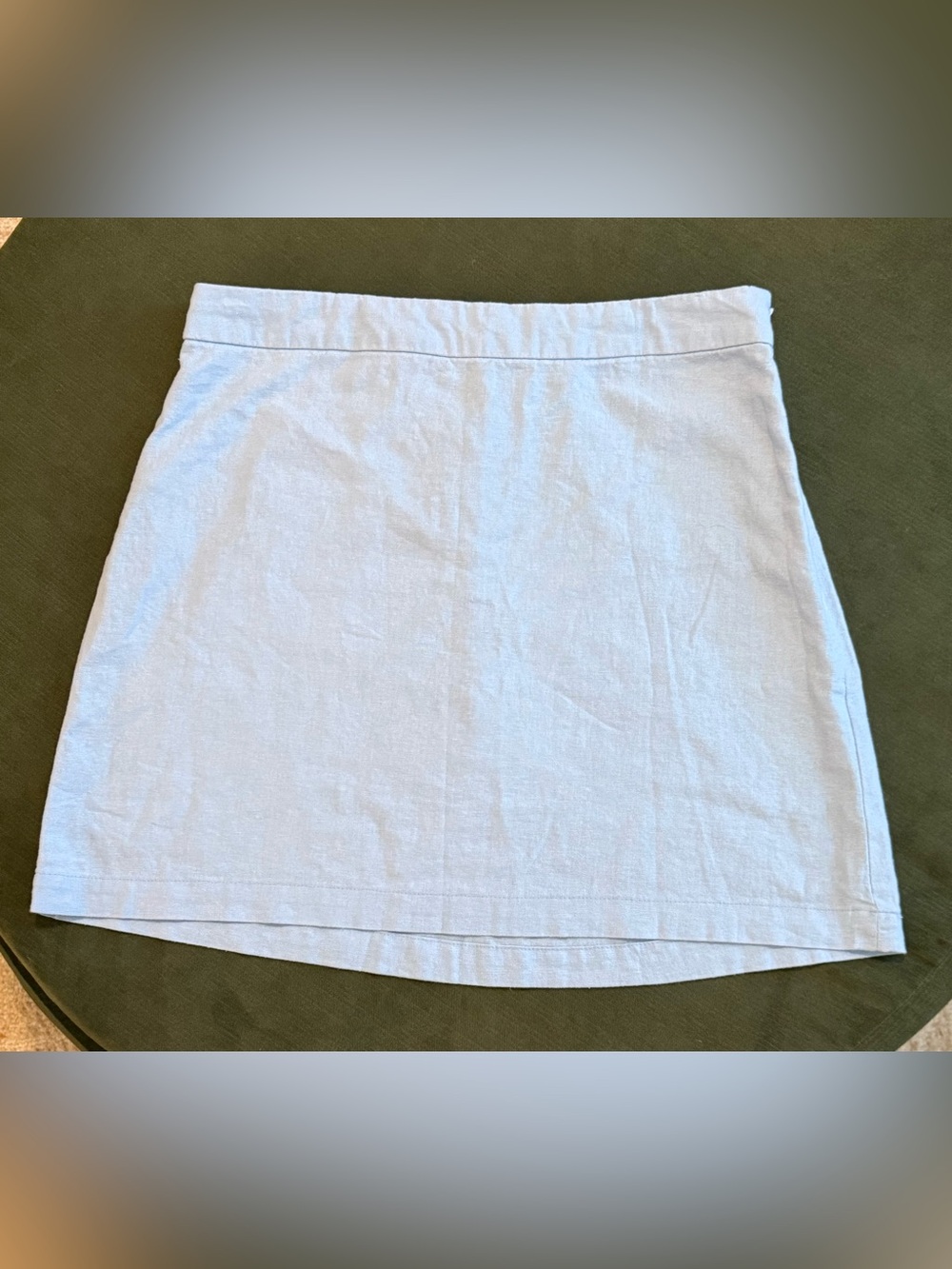 Old Navy Pale Blue Linen-Blend Mini Skirt